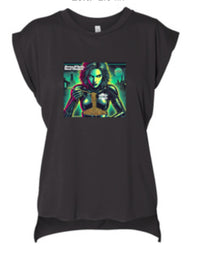 Flowy Rolled Cuff Muscle Tee