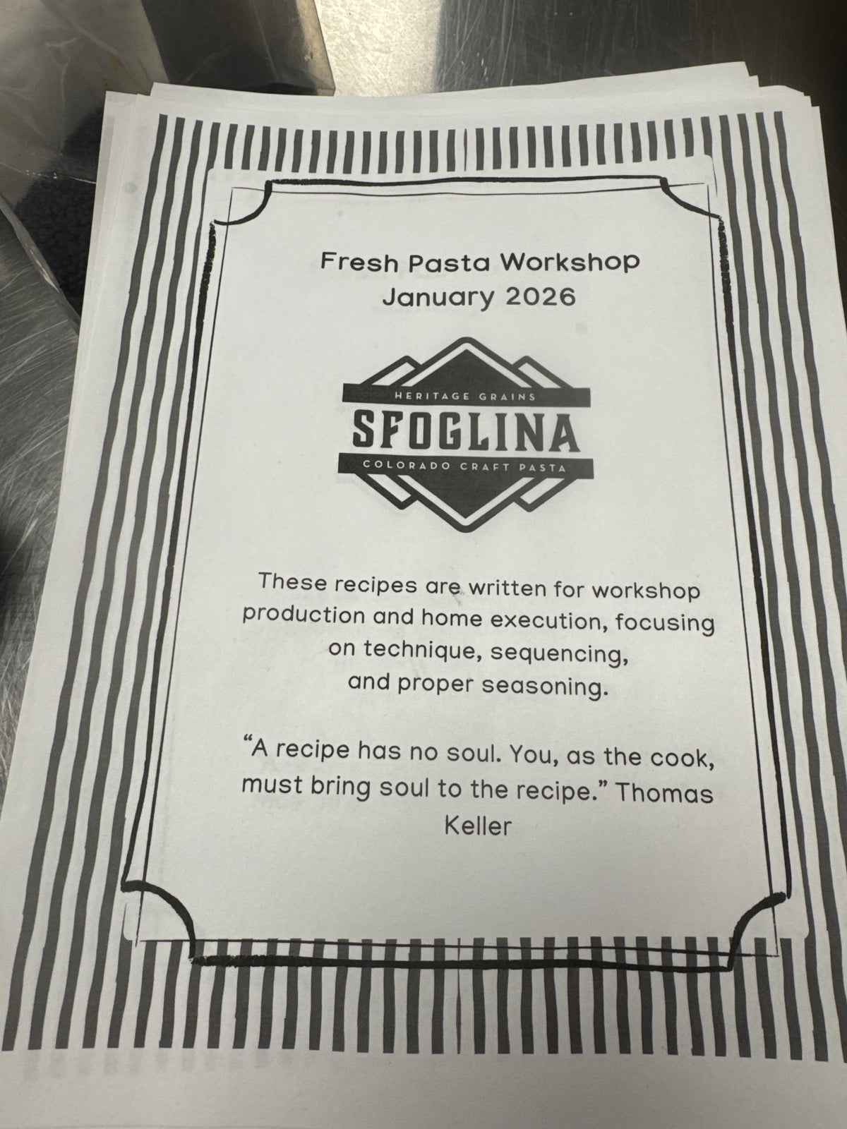 Hand Made Pasta Class